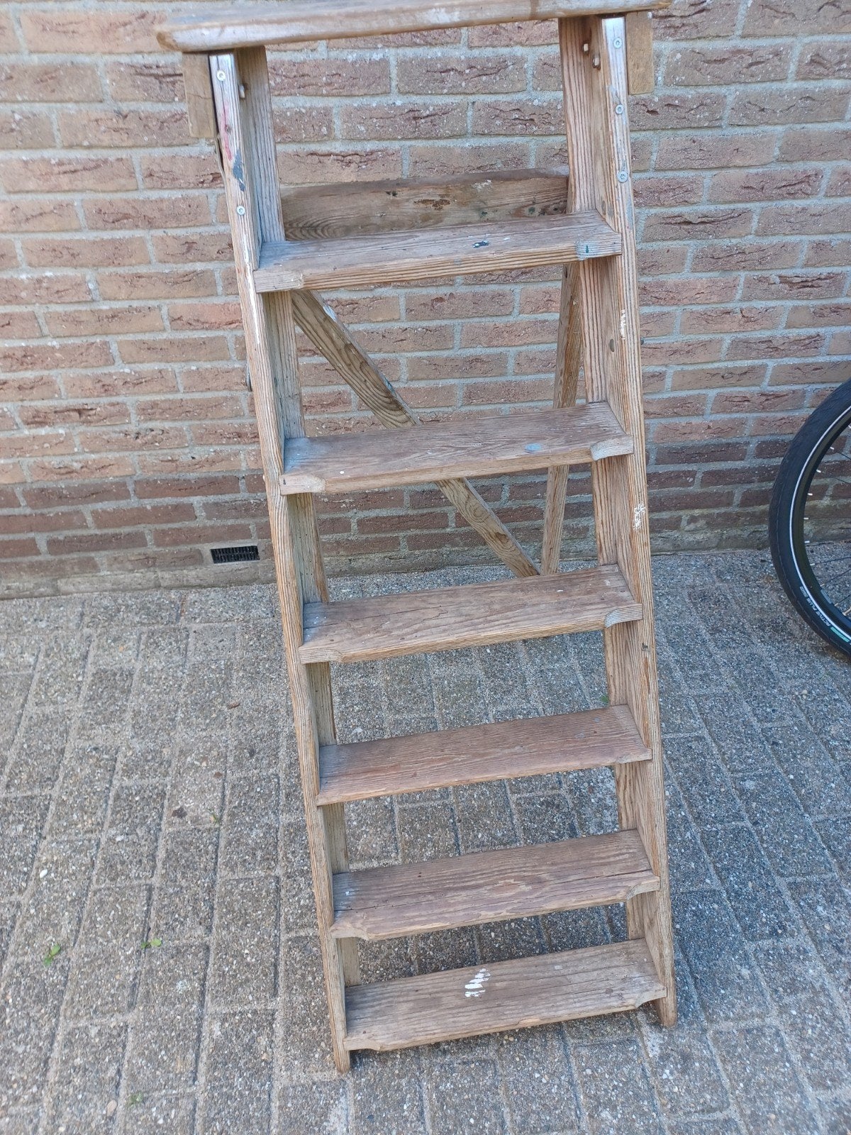 oude houten trap, Doe-het-zelf en Verbouw, Ophalen, Gebruikt, Minder dan 2 meter
