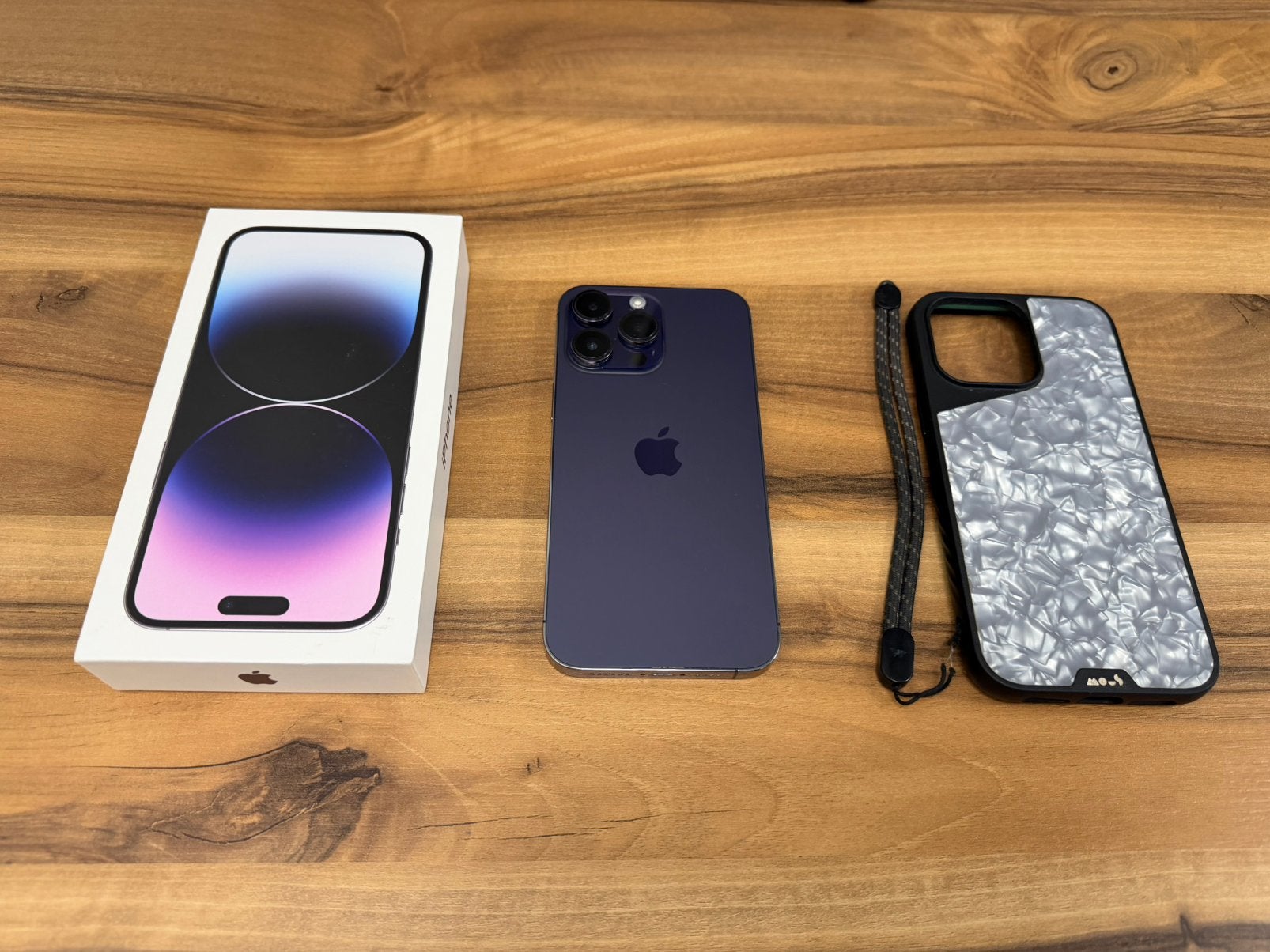 iPhone 14 Pro Max - 128GB + Mous Hoesje - Krasvrij!, 128 GB, Paars, Ophalen of Verzenden, Zo goed als nieuw