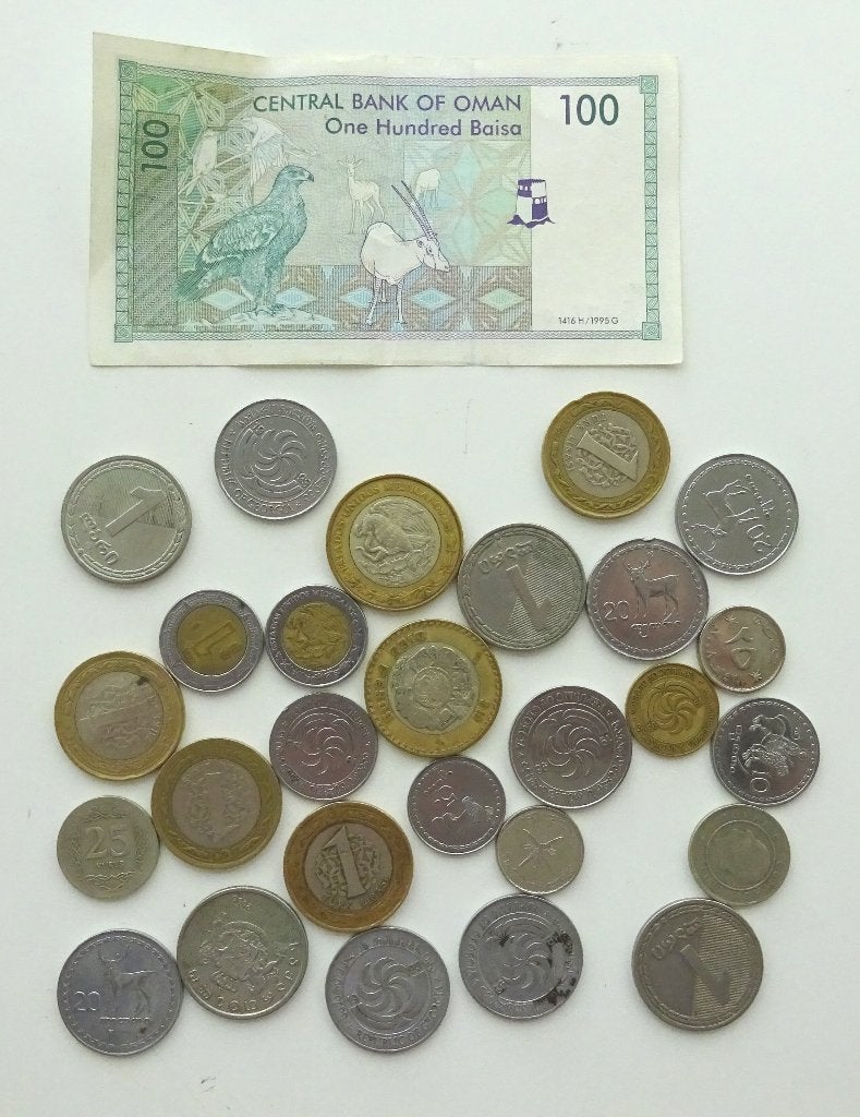 valuta uit: Oman, Mongolie, Kuwait en Engeland, Ophalen of Verzenden, Midden-Oosten, Setje