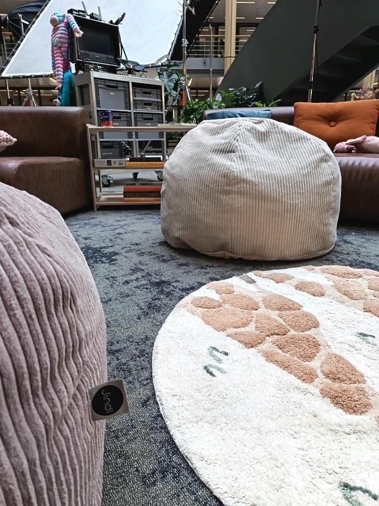 Zitzak | beanbag rond Jindl Cord turquoise, beige of roze, Jindl, Overige kleuren, Info@jindl.nl, Ophalen of Verzenden