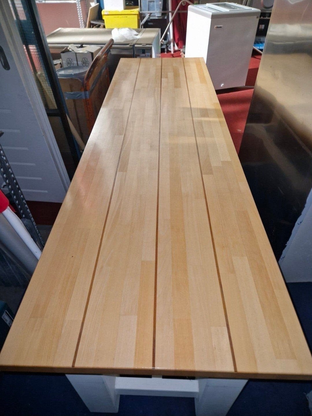 Prachtige smalle eettafel massief houten stijl Wood4you, Overige houtsoorten, Wood4you, Vijf personen of meer, Rechthoekig
