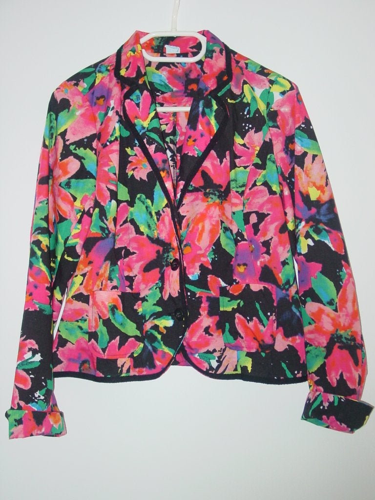 Jasje in roze bloemmotief, MS, maat 40, Maat 38/40 (M), Meerkleurig, Ophalen of Verzenden, Jasje