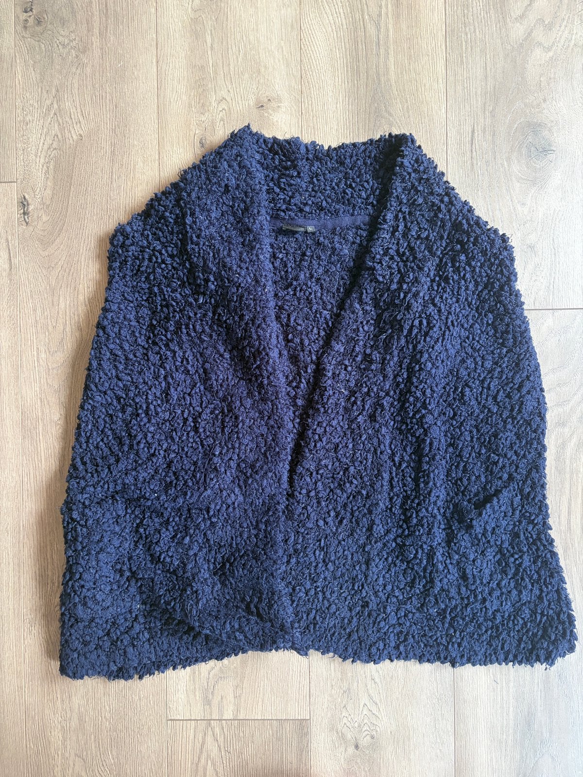 Blauwe vest, Ophalen of Verzenden, Zo goed als nieuw, Maat 42/44 (L), Blauw