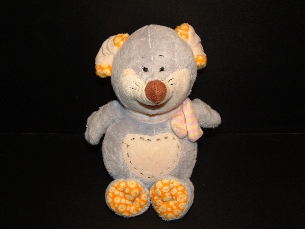 EDDY TOYS MUIS KLEINE UITVOERING VELOURS GRIJS MET, Verzenden, Nieuw, Overige typen