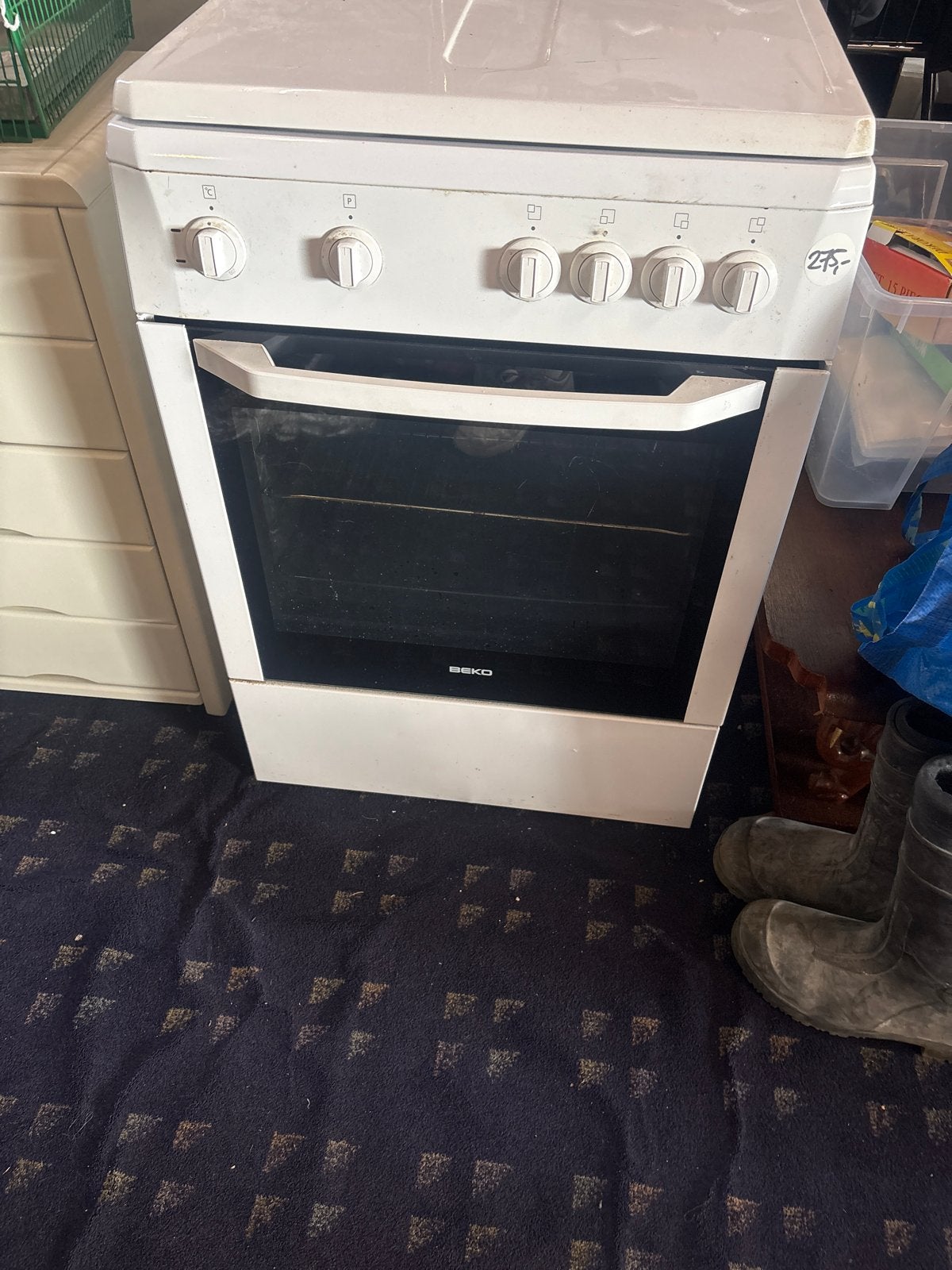 Beko Vrijstaand Elektrisch Fornuis met Oven, Ophalen, Gebruikt, G, 4 kookzones