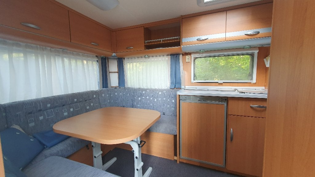 Te Koop Knaus sport 450 FU in zeer goede staat., Omvormbare zithoek, Rondzit, Particulier, Knaus