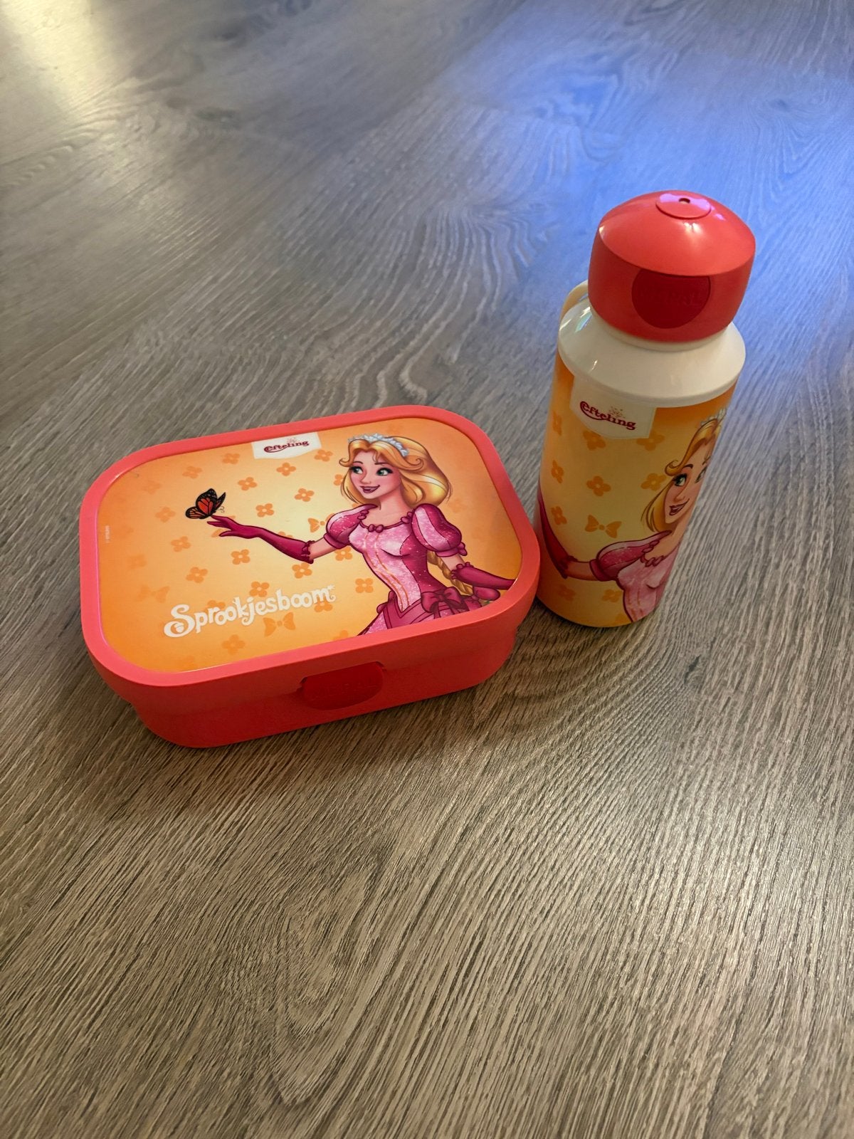 Efteling Sprookjesboom Broodtrommel en Drinkfles pop-up, Ophalen of Verzenden, Gebruikt