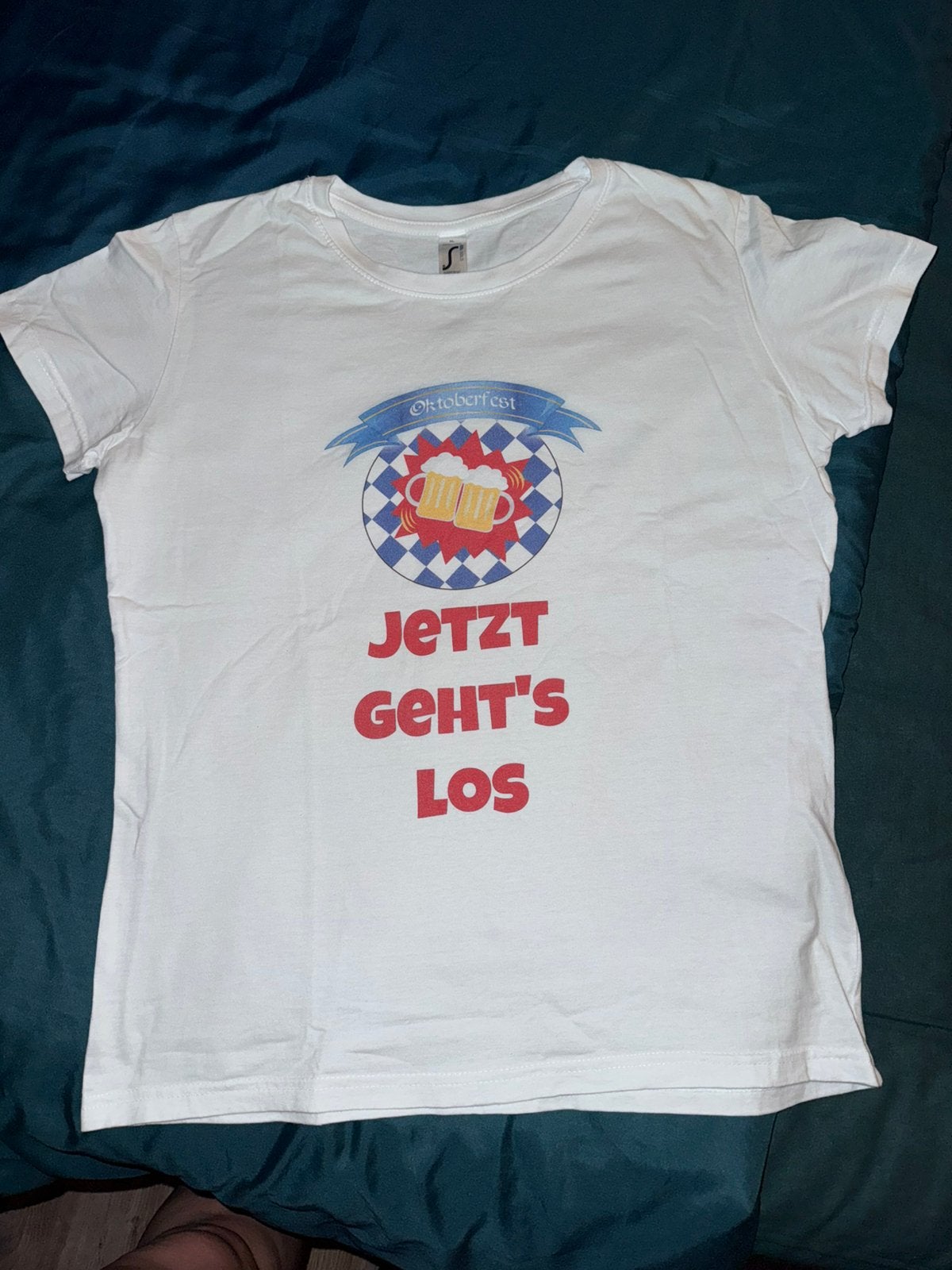 Oktoberfest shirt dames kleine XL, Wit, Maat 46/48 (XL) of groter, Ophalen of Verzenden, Zo goed als nieuw
