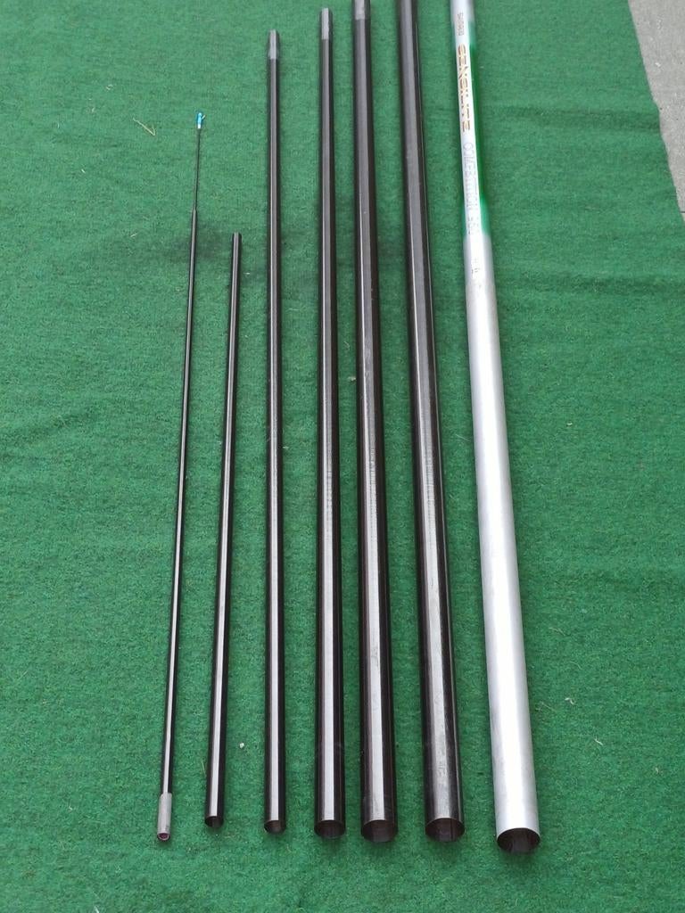 SHIMANO senilite carbon 9.5m  hengel, Ophalen, Zo goed als nieuw, Vaste hengel