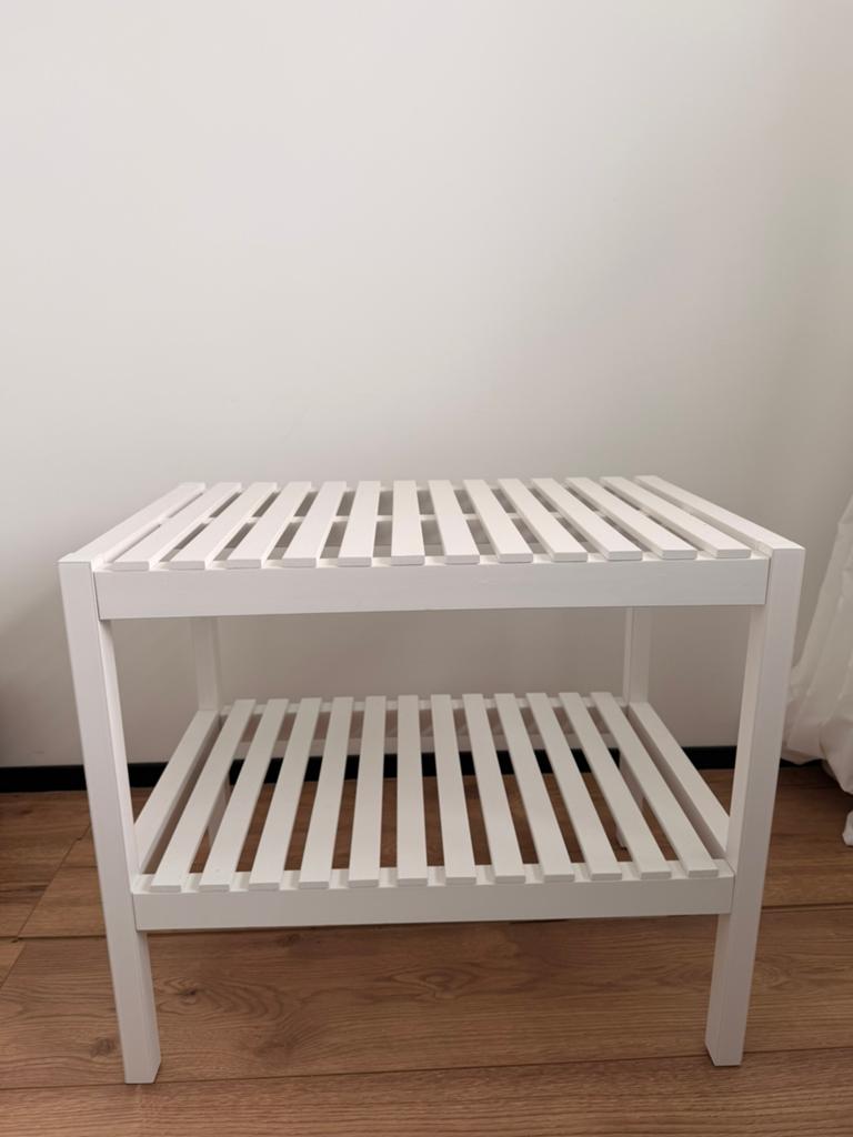 White bench 58x38x50cm, Ophalen, Zo goed als nieuw