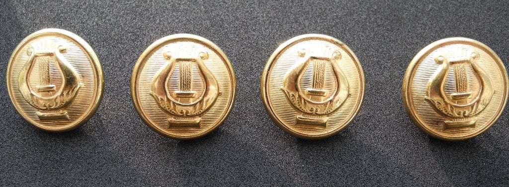 4 Vintage US Army Militairy Brass Uniform US knopen Amerika, Ophalen of Verzenden, Overige soorten, Amerika, Kleding of Schoenen