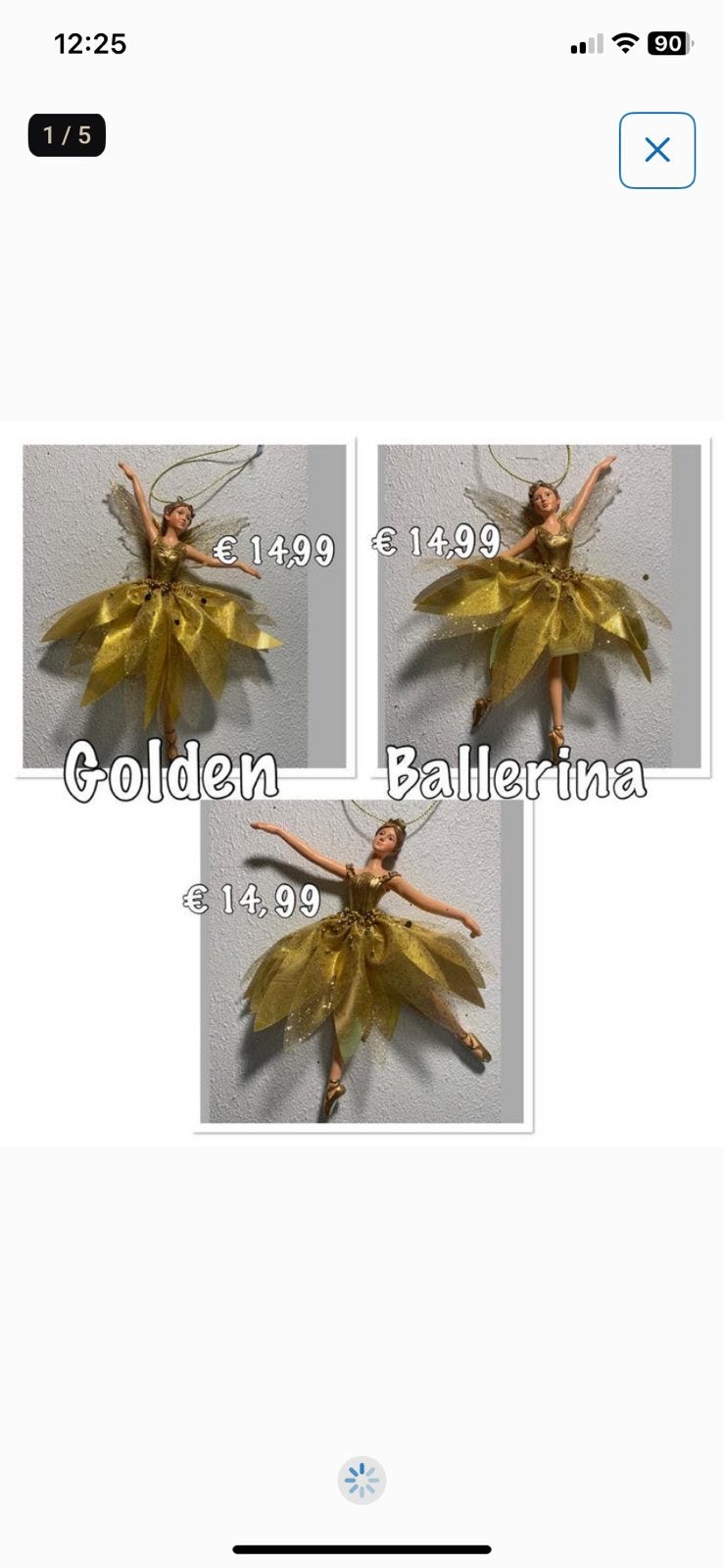 Ballerina hanger : goud kleur, Ophalen of Verzenden, Nieuw