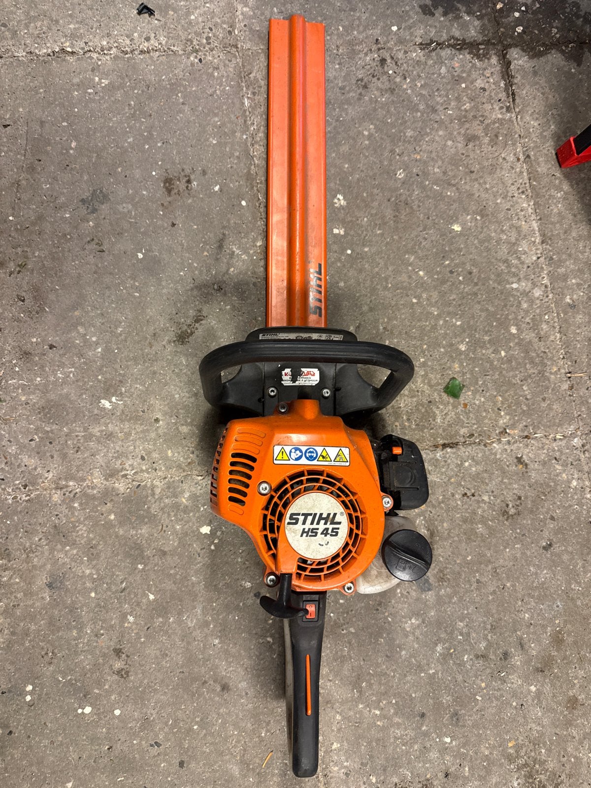 Stihl HS 45 Heggenschaar - Benzine, Ophalen of Verzenden, Gebruikt, Benzine