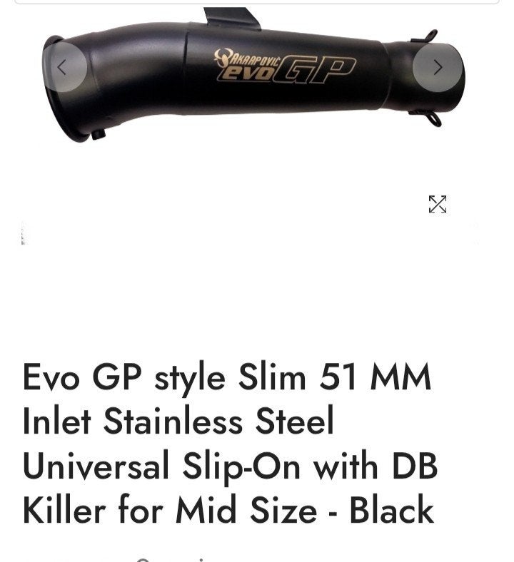 Akrapovic Evo GP Style Slim 51 MM Uitlaat Zwart, Ophalen of Verzenden, Nieuw