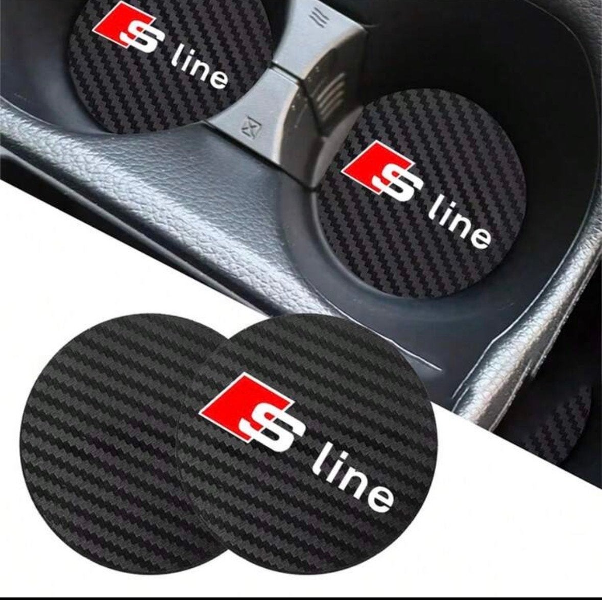 2x Bekerhouders voor Audi - Antislip S Line, Auto diversen, Ophalen of Verzenden, Nieuw