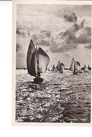 Ansichtkaart 	Sneek	Sneekermeer	Zeilsport, Verzenden, 1940 tot 1960, Gelopen, Friesland