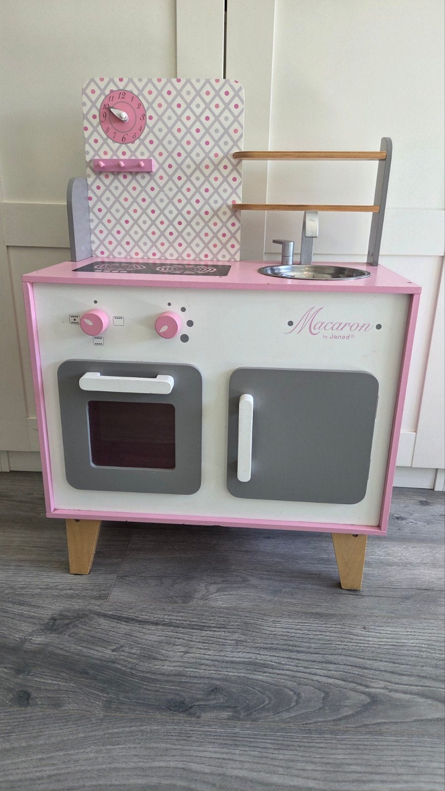 Leuke houten roze speelgoed keuken - Macaron by Janod, Ophalen, Gebruikt, Hout, Speelkeuken