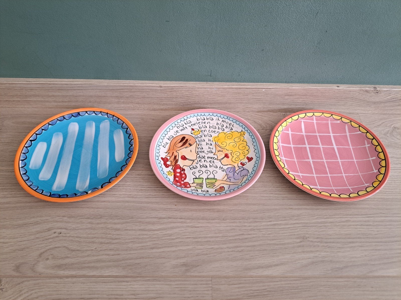 Blond Amsterdam gebaksbordjes, Huis en Inrichting, Keuken | Servies, Ophalen, Zo goed als nieuw, Aardewerk, Bord(en)