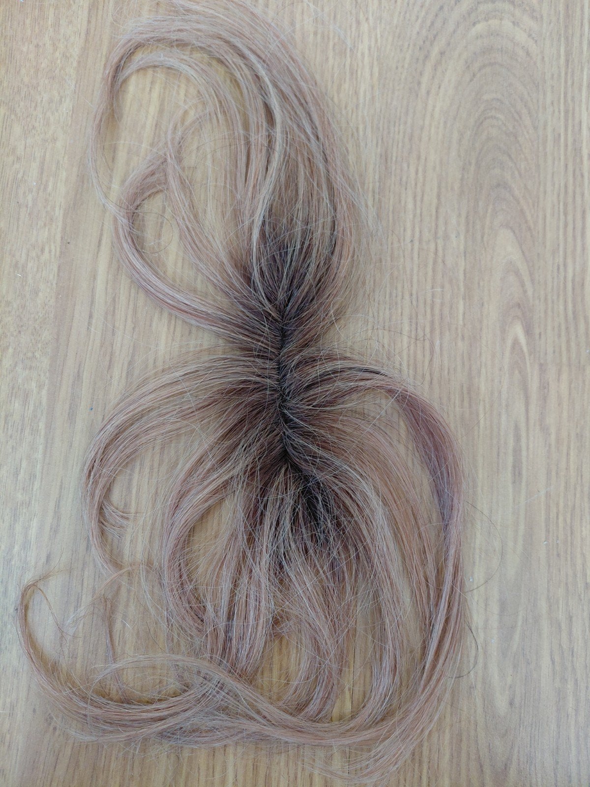 Blond haarstukje van echt haar - pony/frou, Ophalen of Verzenden, Zo goed als nieuw, Pruik of Haarverlenging