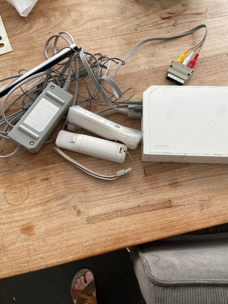 Nintendo WII spelcomputer, Ophalen, Gebruikt, Met 2 controllers