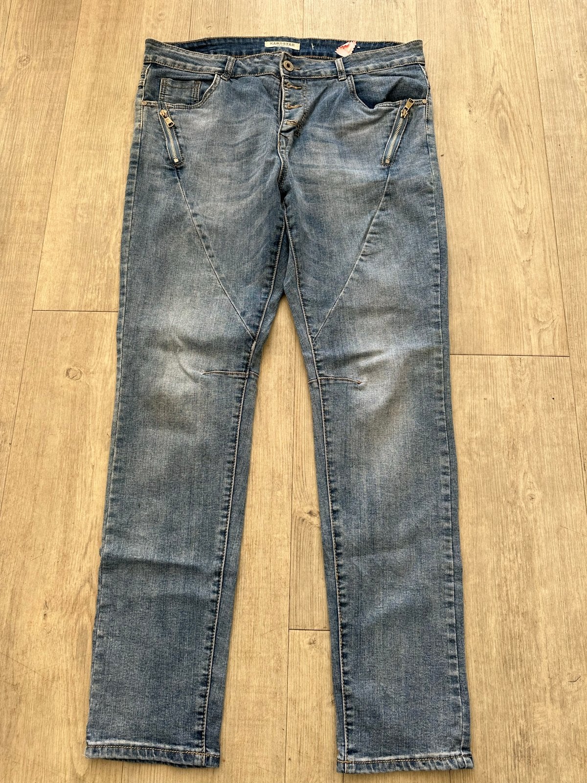Karostar spijkerbroek mt 44, Ophalen of Verzenden, Gedragen, Blauw, W33 - W36 (confectie 42/44)