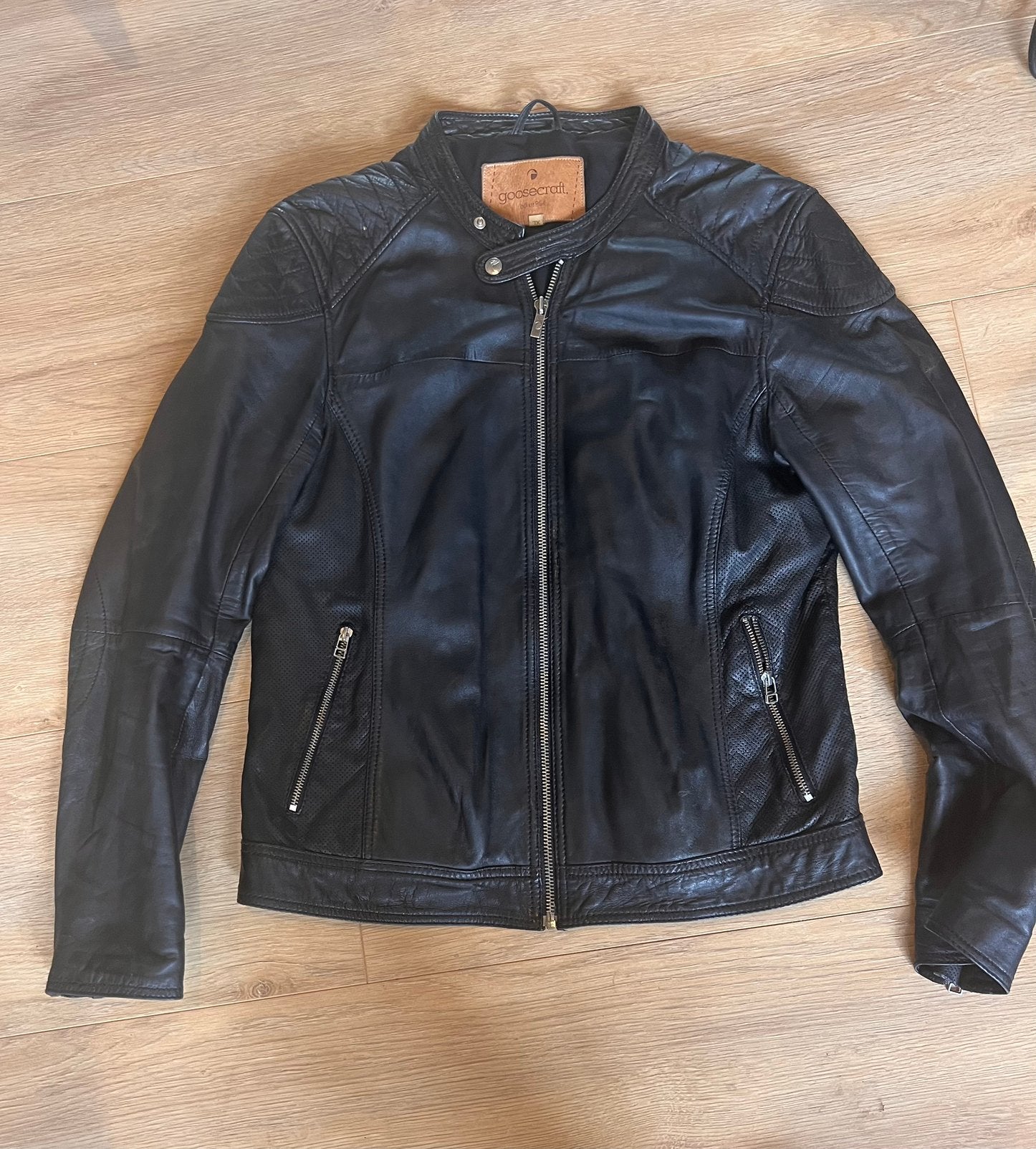 Goosecraft Biker 964 Leren Jas Zwart Maat XL, Verzenden, Zo goed als nieuw, Maat 56/58 (XL), Zwart