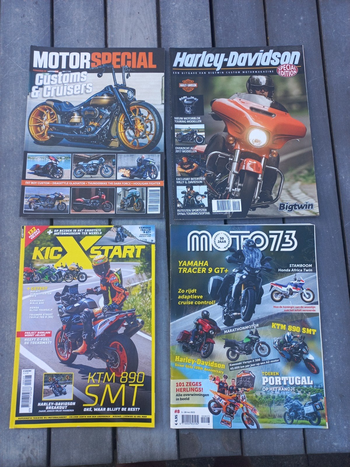 4 tijdschriften motoren, Ophalen of Verzenden, Gelezen, Sport en Vrije tijd