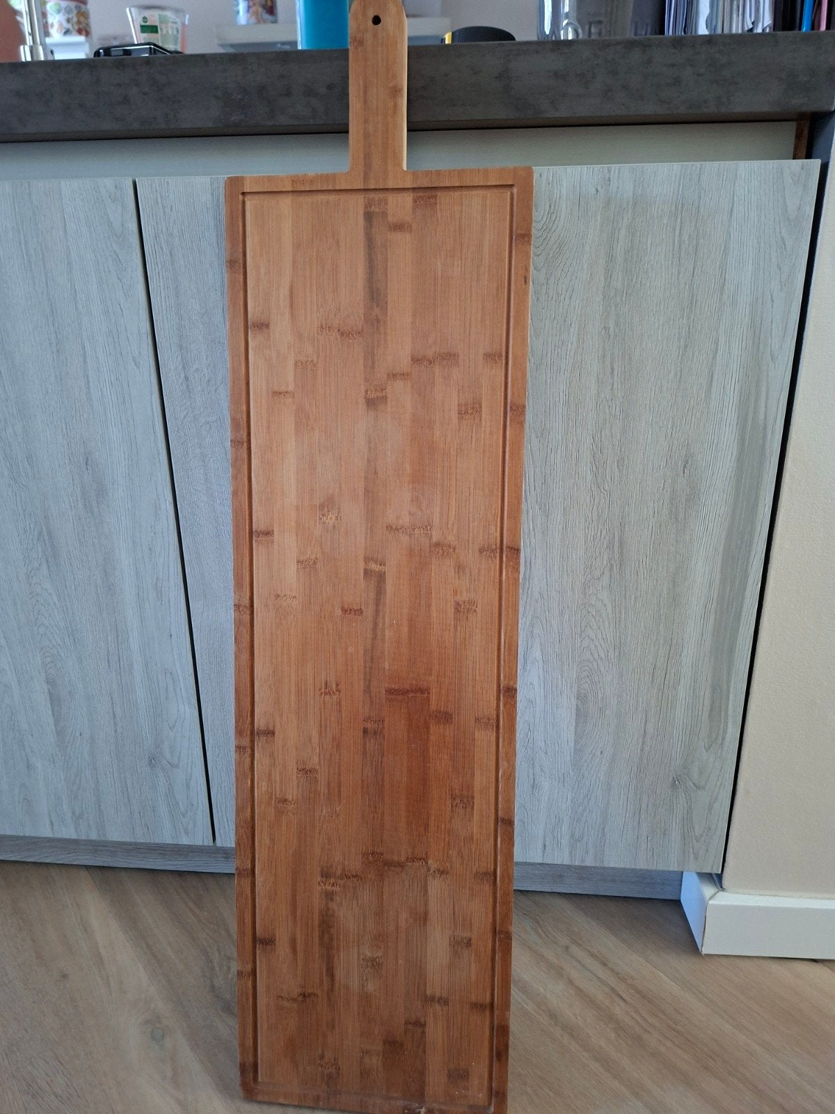 Grote bamboe borrelplank / serveerplank, Ophalen, Gebruikt, Hout, Snij-/serveerplank