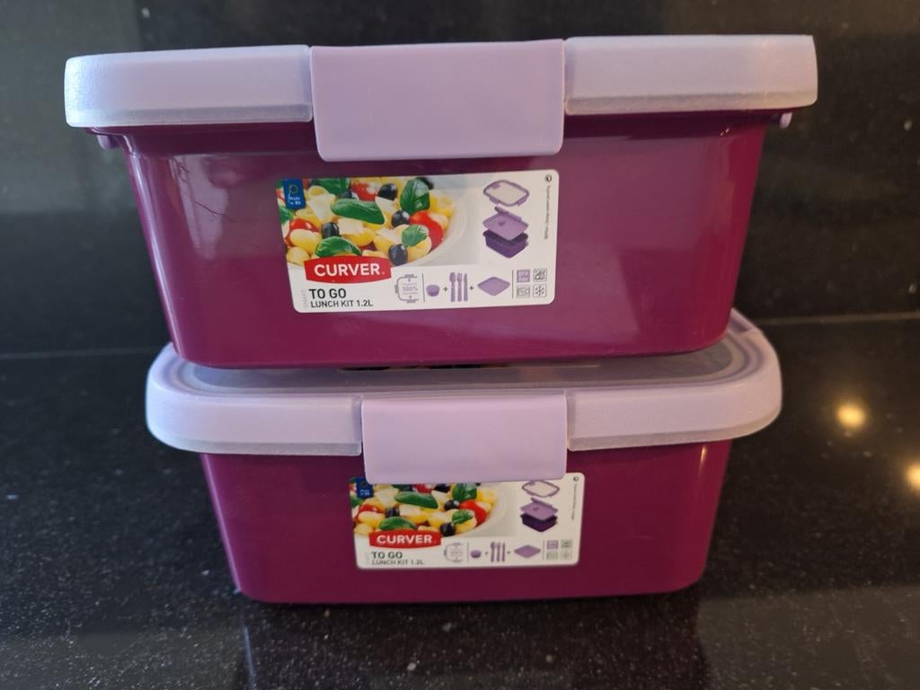 Curver Smart To Go Eco Lunchkit 1.2 ltr, Ophalen, Nieuw, Rvs of Chroom
