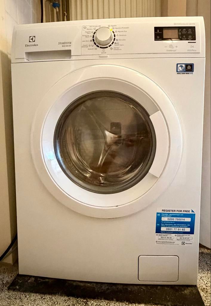 Electrolux Was- en Droogcombinatie met SteamSystem, 8 tot 10 kg, Ophalen of Verzenden, Gebruikt, 85 tot 90 cm