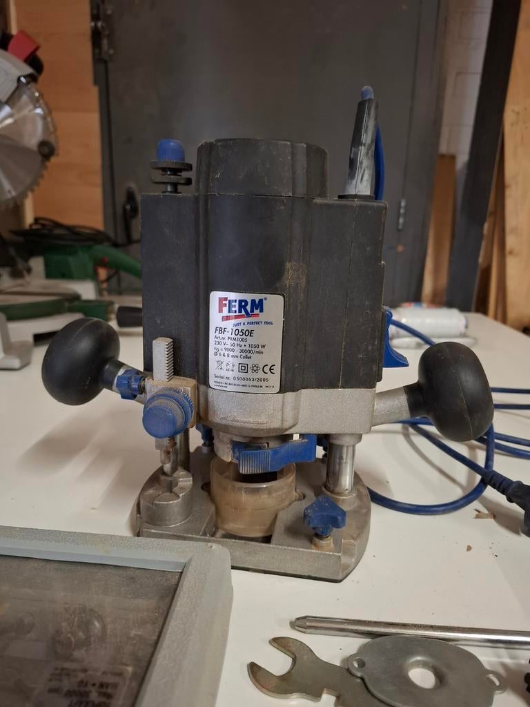 Freesmachine Ferm FBF-1050E met accessoires, Gebruikt, Ophalen of Verzenden, Ferm, Bovenfrees