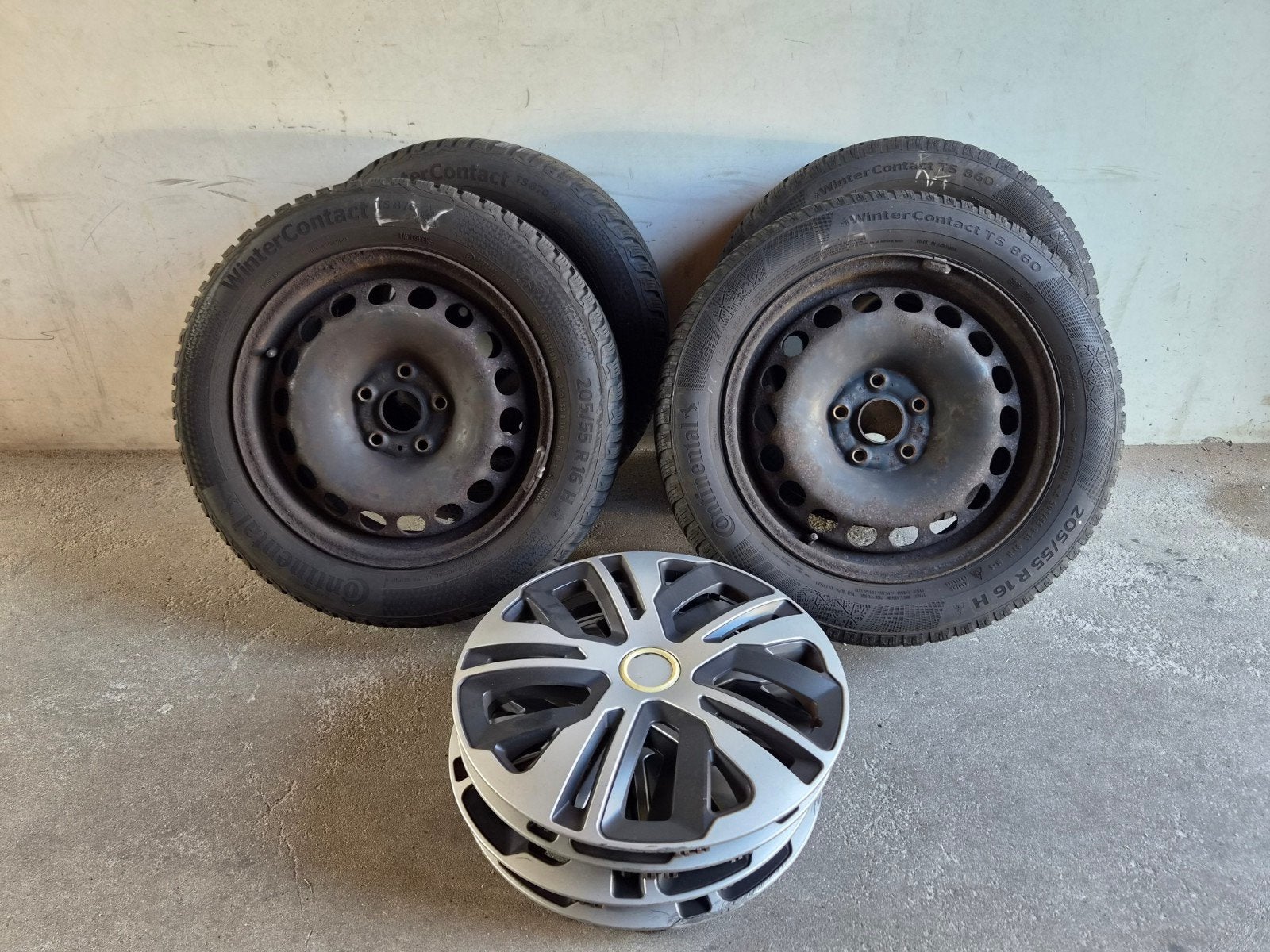 Set Continental winterbanden TS 860/870, Auto-onderdelen, Ophalen, Winterbanden, Banden en Velgen
