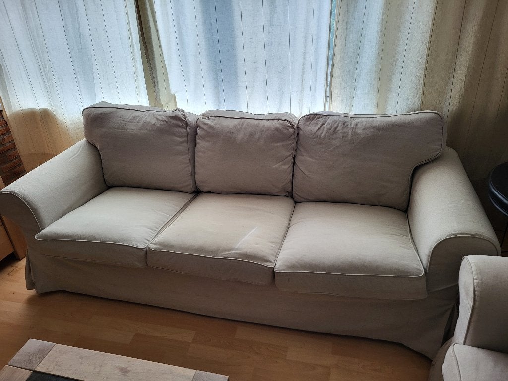 Ikea Ektorp bank, Huis en Inrichting, Banken | Bankstellen, Ophalen, Driepersoons, 75 tot 100 cm, Zo goed als nieuw