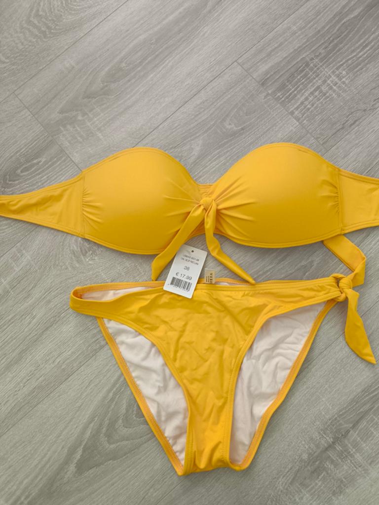 Nieuw,bikini maat 38 cub B-C., Geel, Nieuw, Ophalen of Verzenden, Bikini