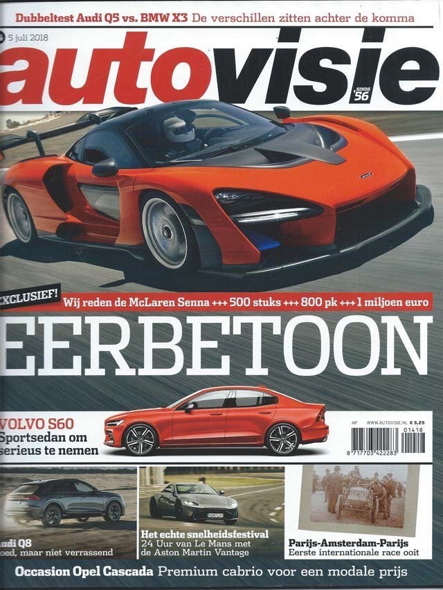Autovisie 14 2018 : Audi Q5 TFSI Quattro - BMW X3 xDrive 30i, Ophalen of Verzenden, Gelezen, Algemeen