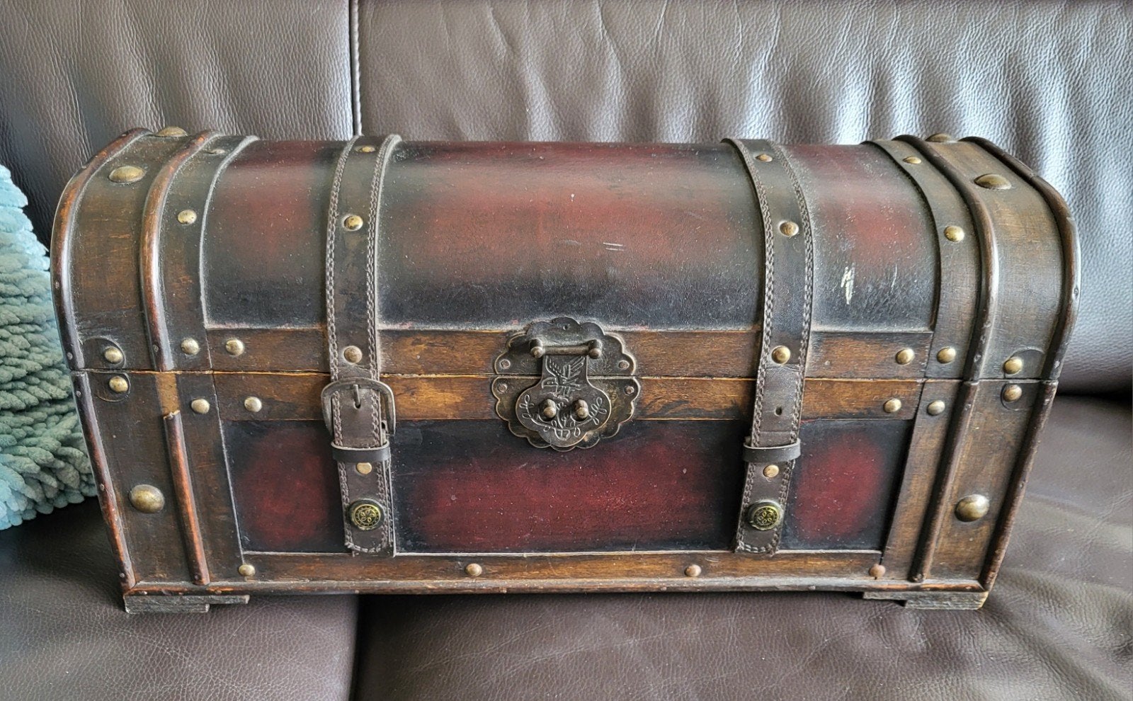 Mooie lederen (sier)koffer 52cmx23cmx20cm, Ophalen, Minder dan 50 cm, Minder dan 50 cm, Minder dan 50 cm