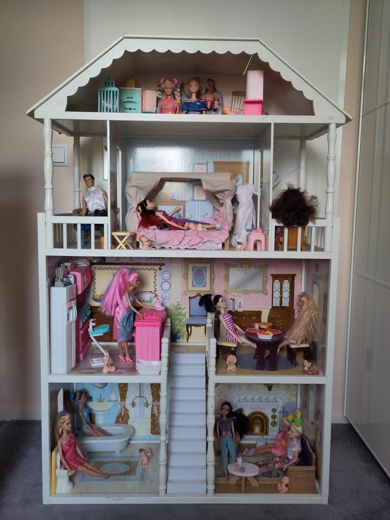 KidKraft Savannah poppenhuis met heel veel (losse) extra's, Kinderen en Baby's, Speelgoed | Poppenhuizen, Gebruikt, Poppenhuis