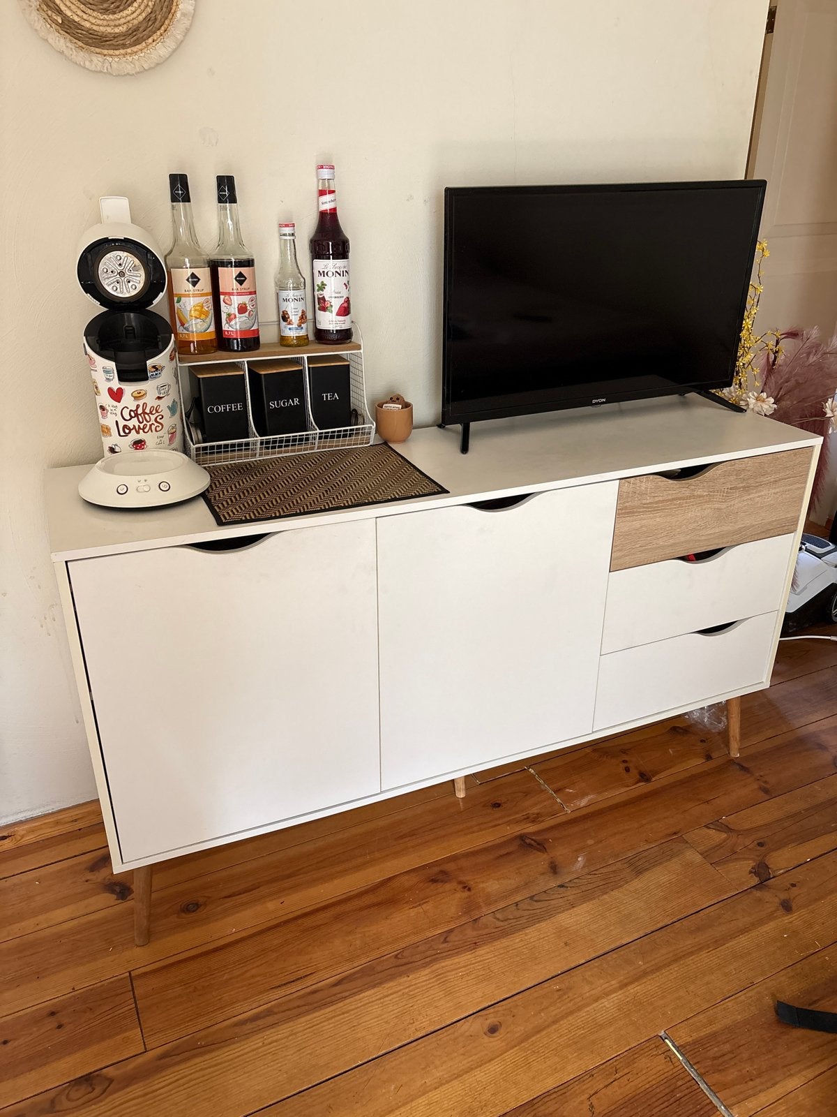 Modern dressoir met lades en deuren, Huis en Inrichting, Kasten | Dressoirs, Ophalen, Gebruikt, 150 tot 200 cm, Met lade(s)