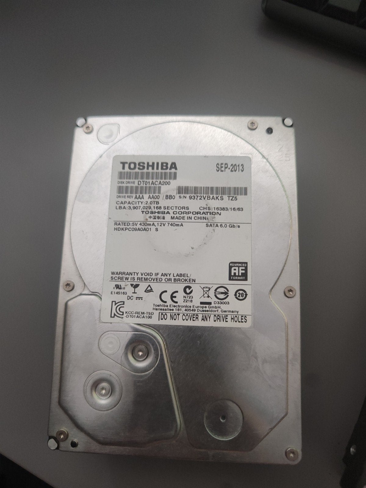 Toshiba 2TB HDD SATA 6.0 Gb/s - Intern, Intern, 2TB, Server, Ophalen of Verzenden