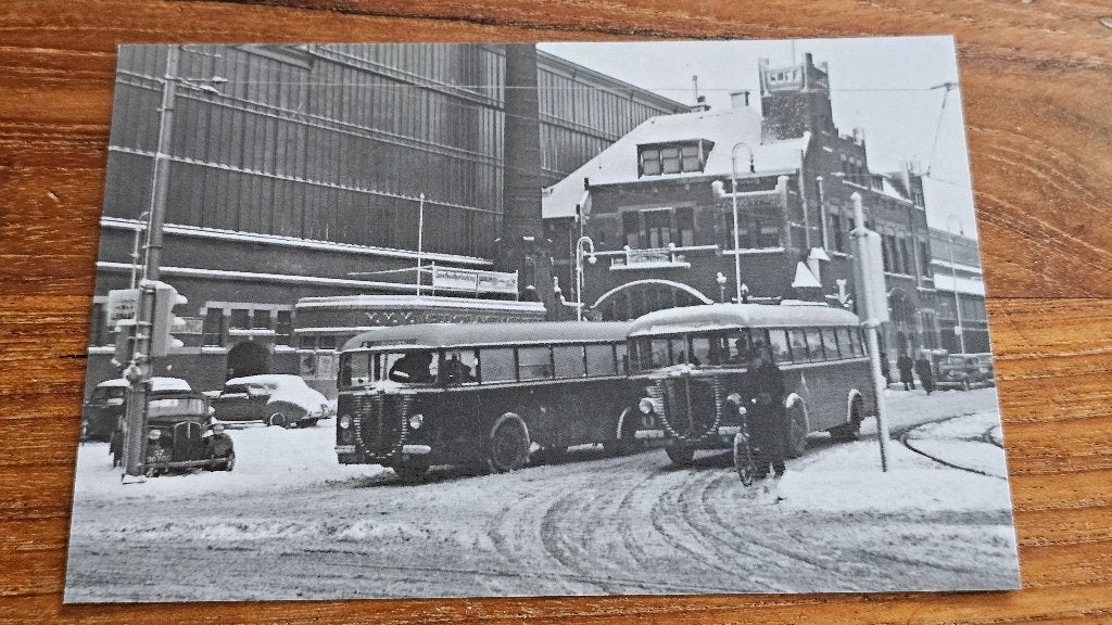 Foto BUS Haarlemsche Brockway Bus Maatschappij, Verzenden, Gebruikt, Bus of Metro, Overige typen