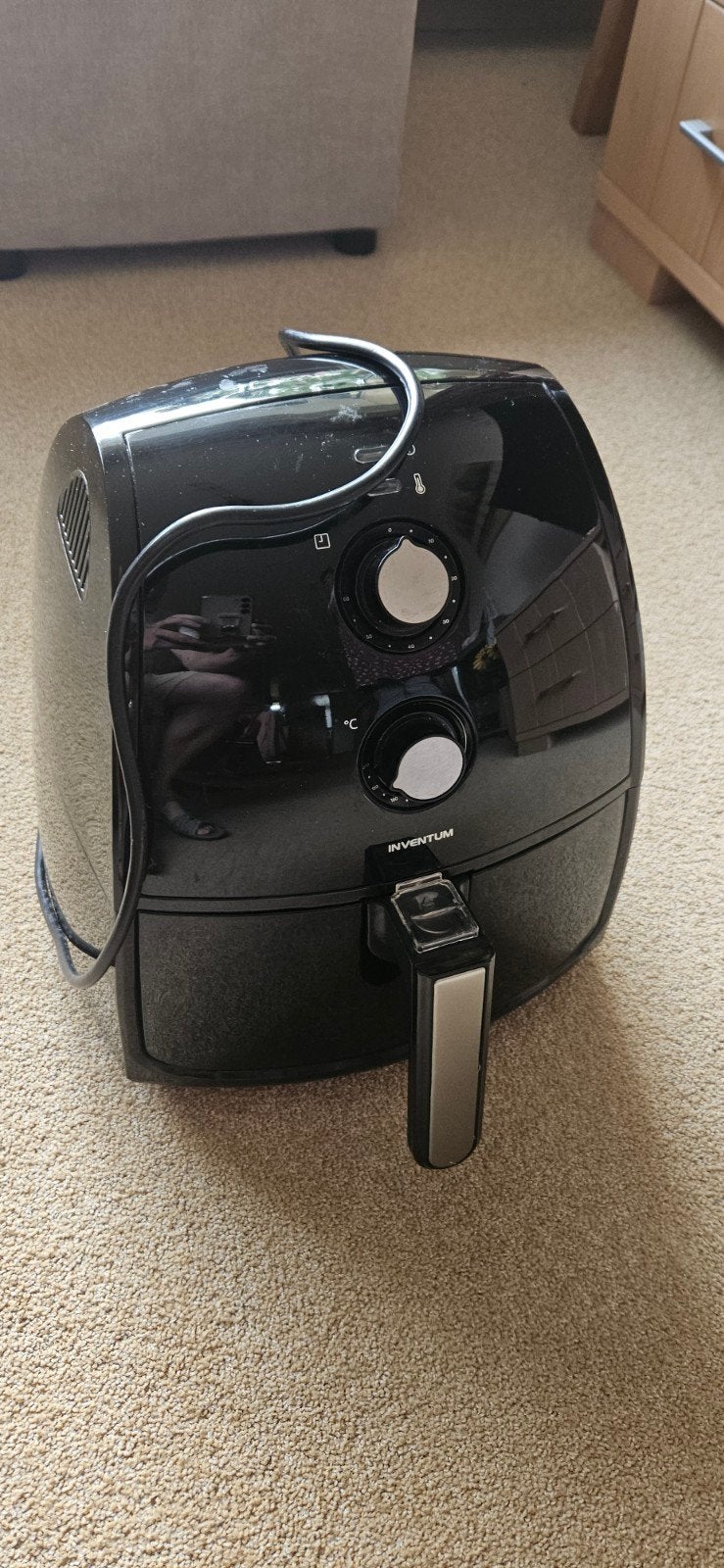Te koop: Inventum Airfryer GF400HL/02; 4 liter., Ophalen of Verzenden, Gebruikt, Airfryer, 1000 t/m 1499 gram