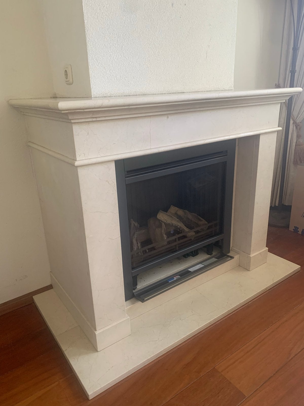 Faber Gashaard met Crema Marfil Schouw, Huis en Inrichting, Ophalen, Gebruikt, Inbouwhaard, Gashaard