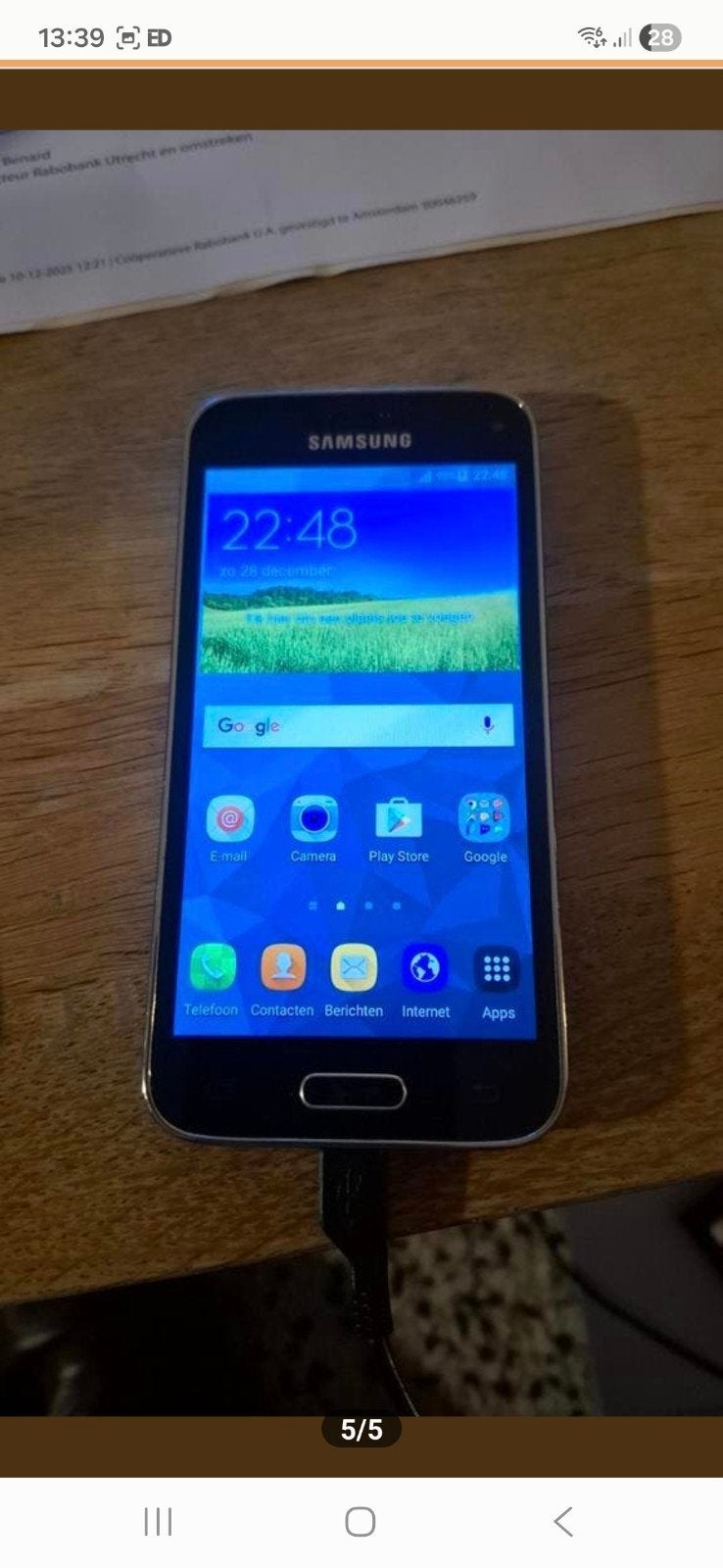 Samsung S5 mini, goed werkend, Telecommunicatie, Zwart, Ophalen of Verzenden, Zonder simlock, Zonder abonnement