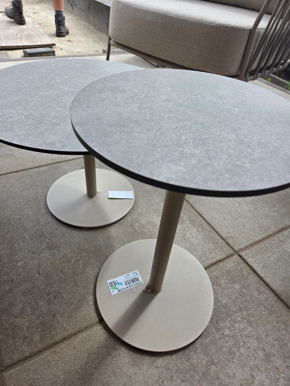 Tierra Outdoor lounge tuintafels (set van 2), Ophalen, Nieuw, Rond