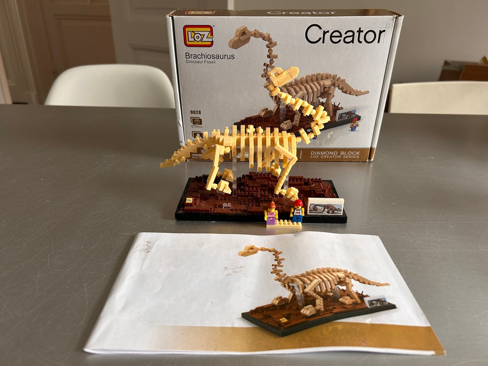 Brachiosaurus fossiel Dinosaurus LOZ Blokken 3D 9028, Ophalen of Verzenden, Zo goed als nieuw