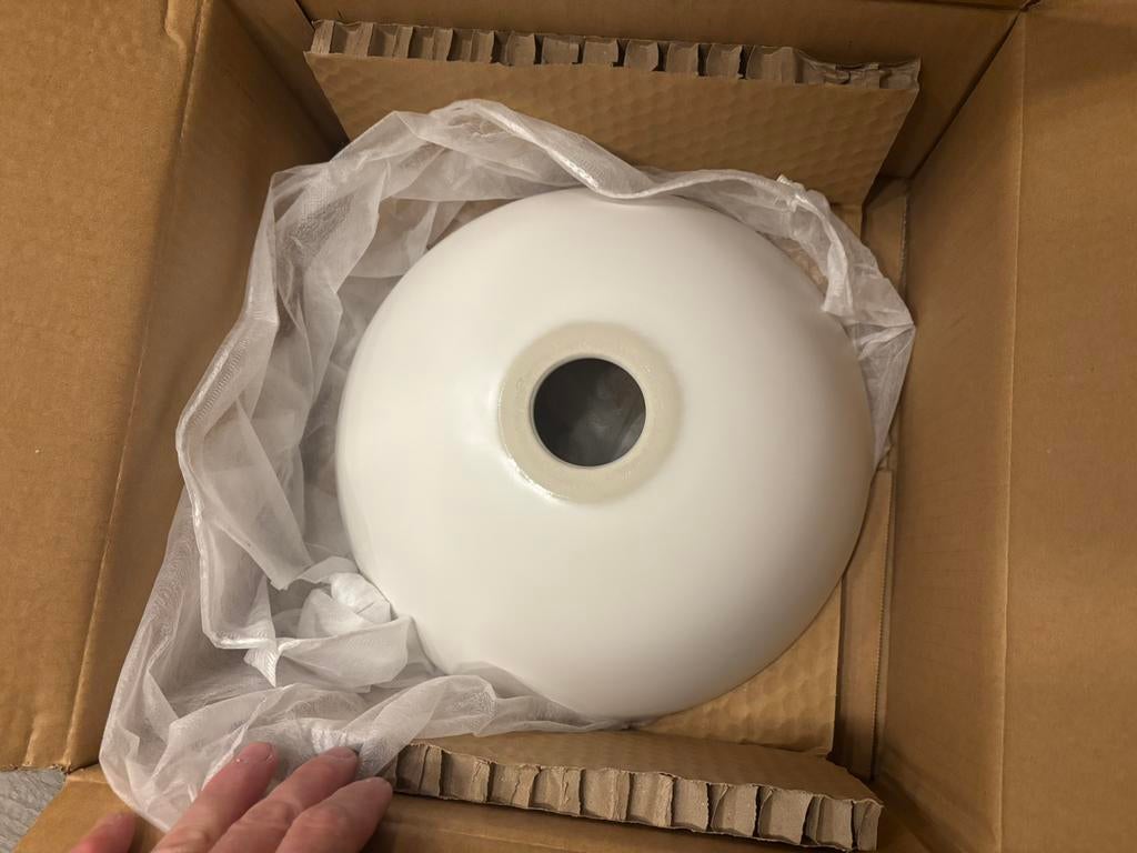 Keramiek waskom zonder syphon, Ophalen of Verzenden, Zo goed als nieuw, Minder dan 100 cm, Wasbak of Wastafel