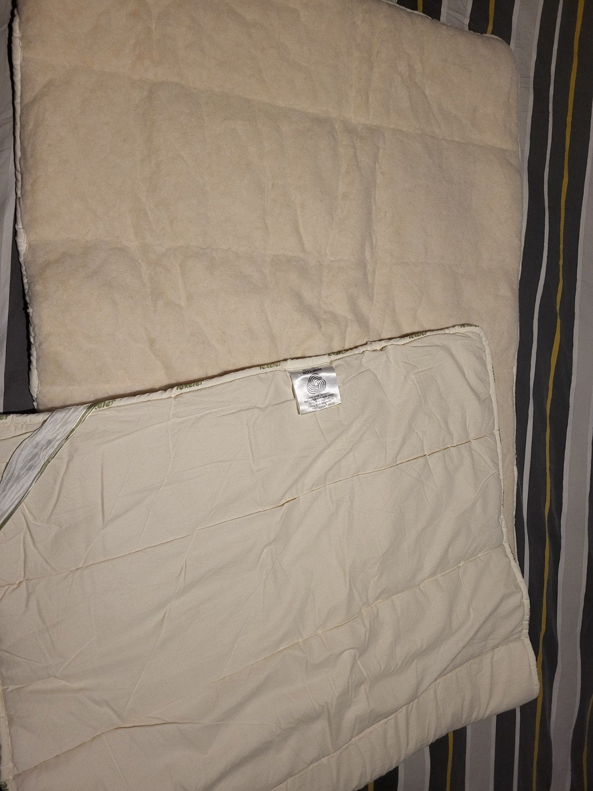 Texels wol onderdeken matrastopper, 90 cm, Eenpersoons, Ophalen of Verzenden, Zo goed als nieuw
