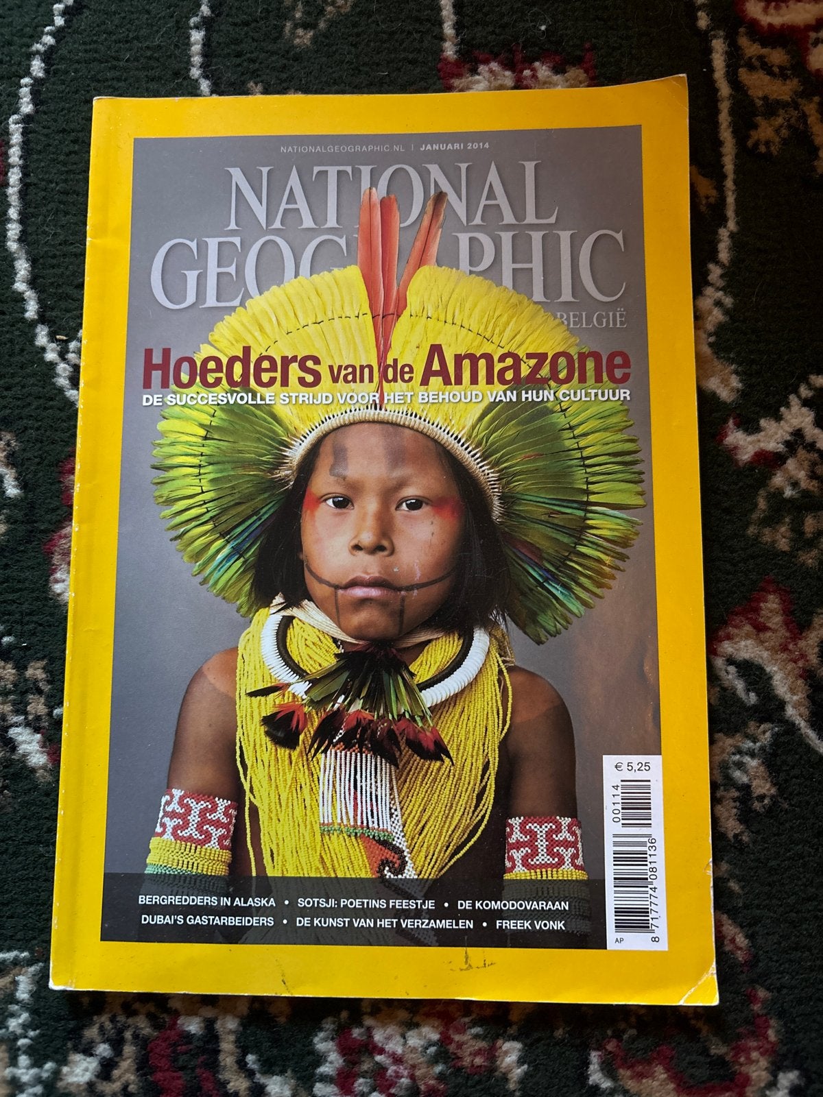 National Geographic België - Januari 2014 - Amazone, Ophalen of Verzenden, Zo goed als nieuw, Wetenschap en Natuur
