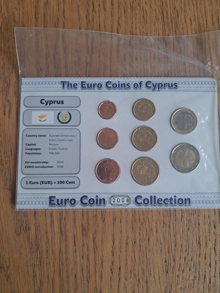 Cyprus Euro Coin Collection 2008, Postzegels en Munten, Munten | Europa | Euromunten, Ophalen of Verzenden