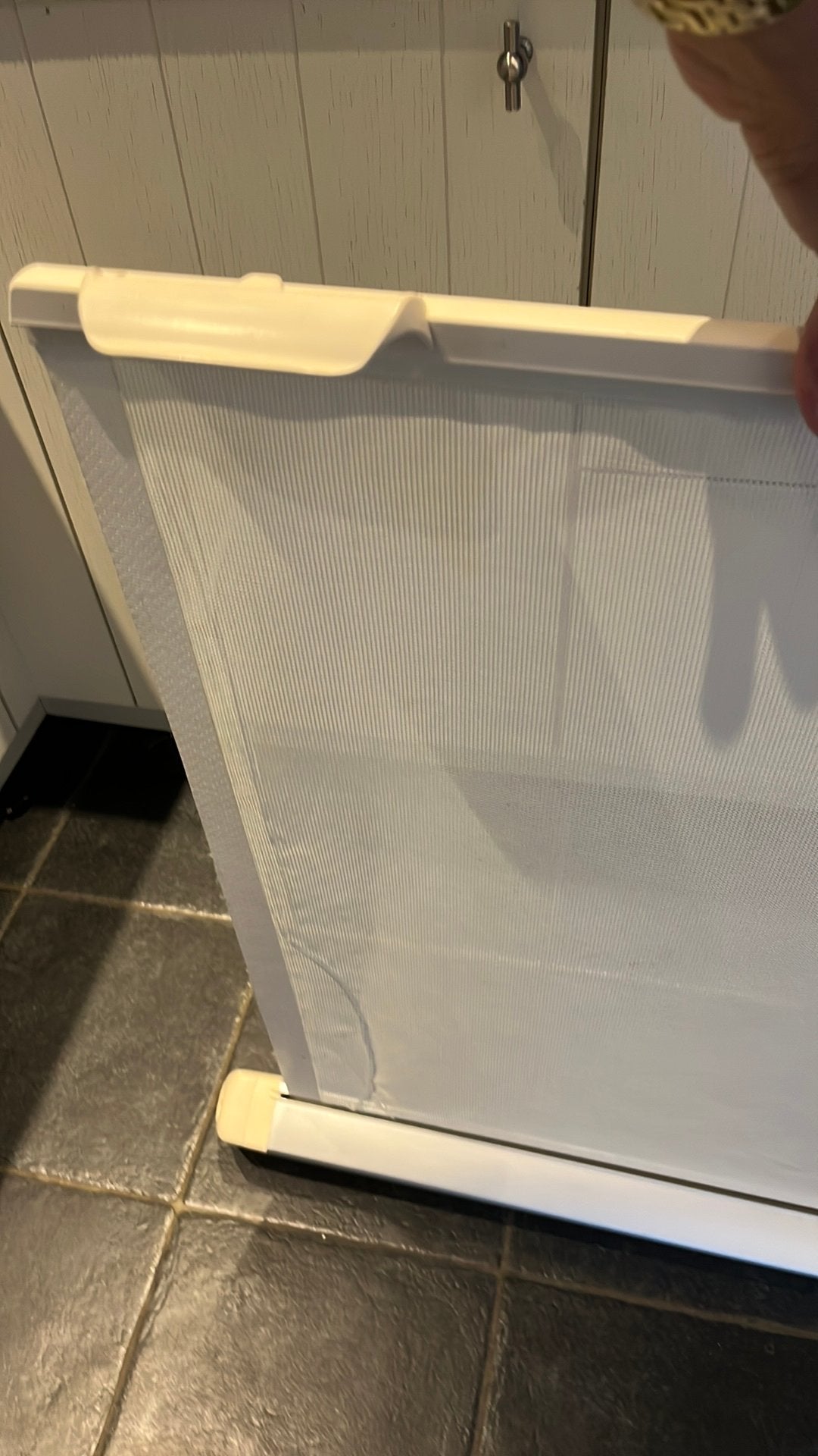 Lascal Kiddyguard wit, Kinderen en Baby's, Traphekjes, Ophalen, Gebruikt, 115 cm of meer, Oprolhekje